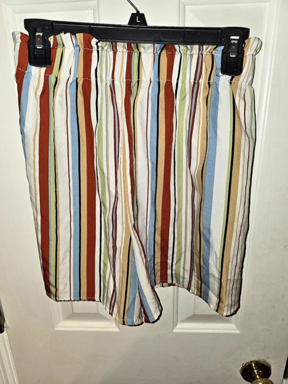 SHEIN Striped Bermuda Shorts in Multicolor Size 2XL Like New